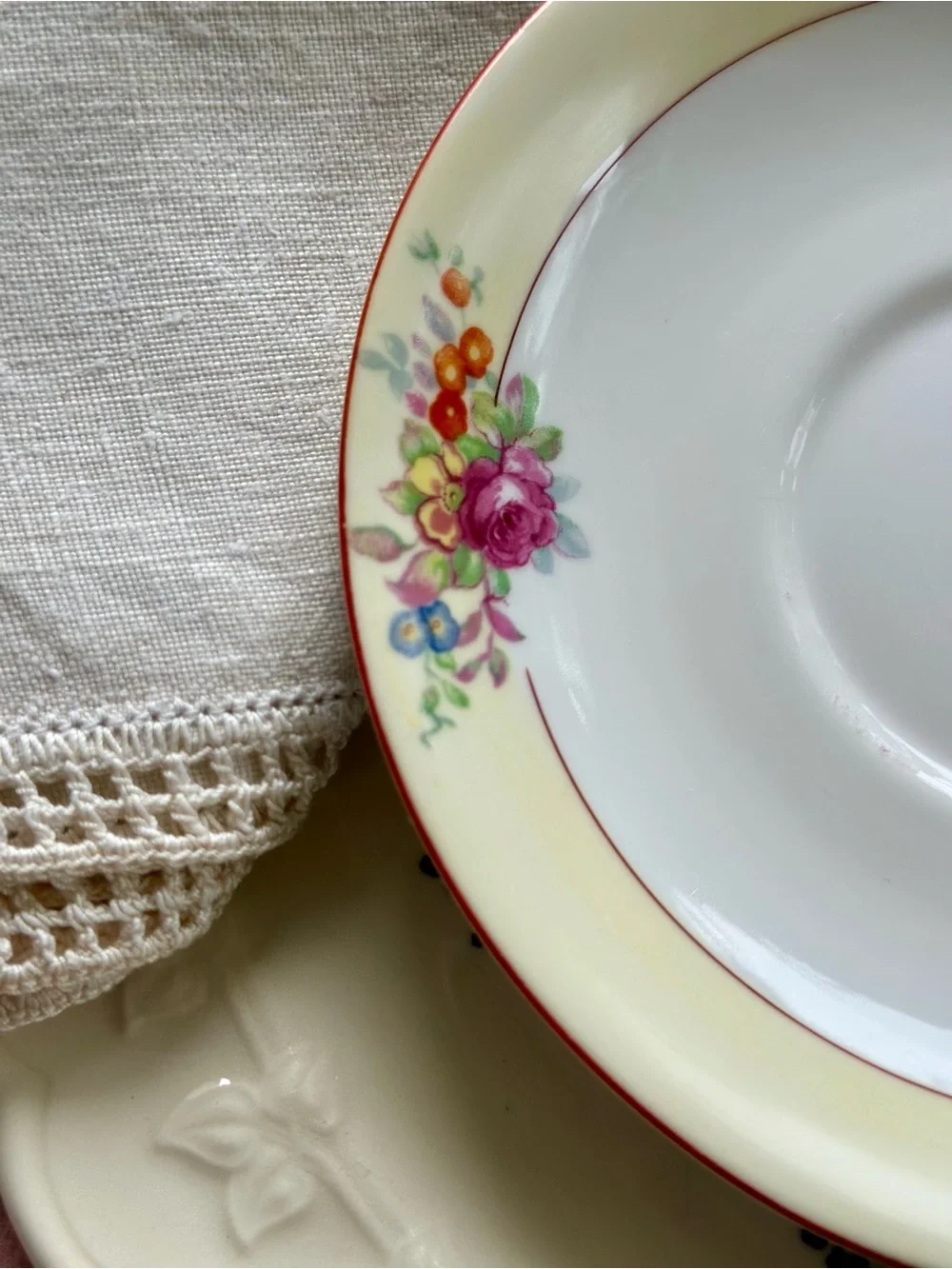 Vintage Shelton Japan Tea Cup Saucer Set Tea For Three Cottagecore Floral